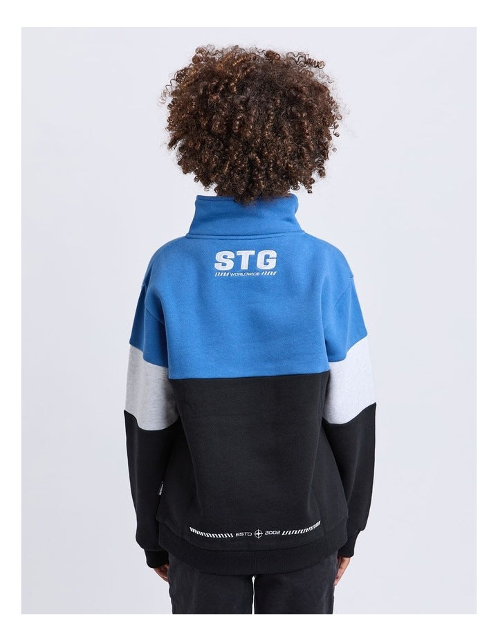 Fracture Quarter Zip Sweater in Multicoloured