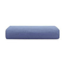 180 Thread Count Fitted Sheet - King Single Bed, Mid Blue