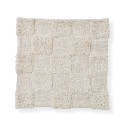 50cm Check Cotton Cushion Cover - Beige