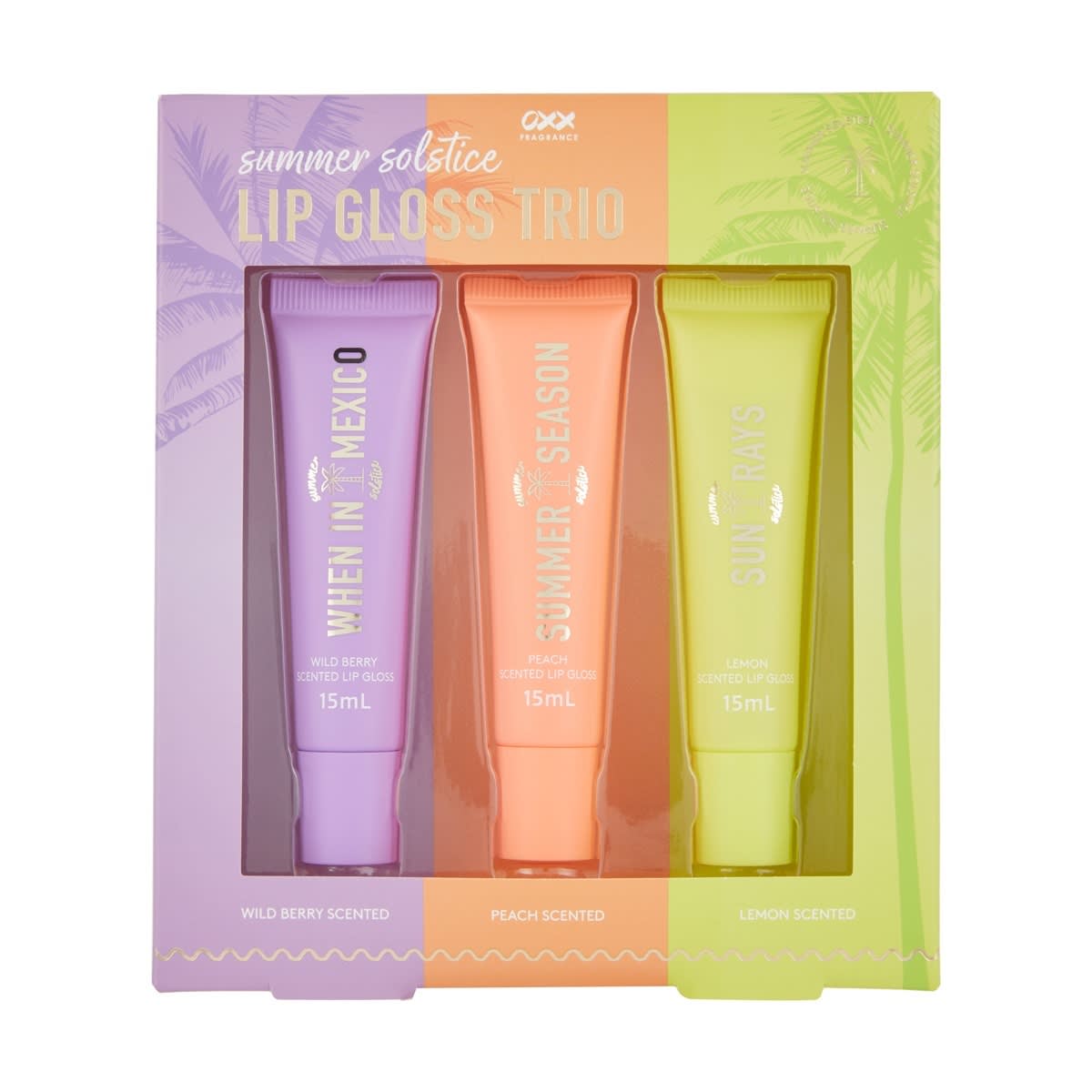 OXX Fragrance Summer Solstice Lip Gloss Trio
