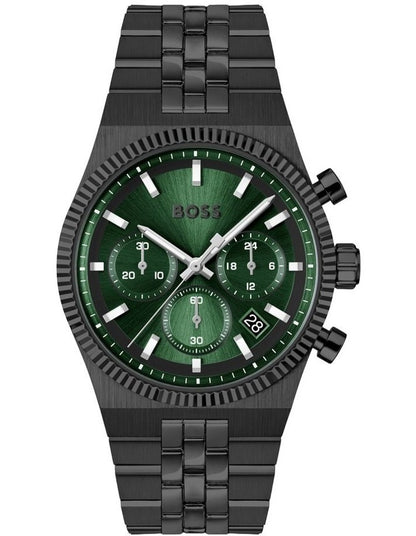 Candor Prime Ionic Plated Black Steel Dial Watch in Green