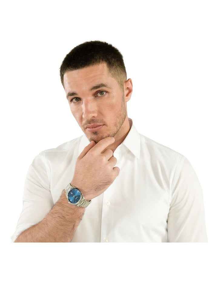 Cheswick Stainless Steel Dial Watch in Blue