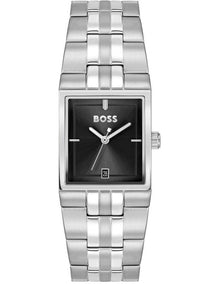 Strivo Stainless Steel Dial Watch in Black