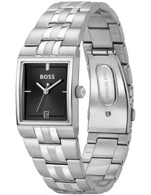 Strivo Stainless Steel Dial Watch in Black