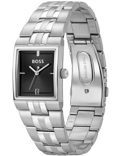 Strivo Stainless Steel Dial Watch in Black