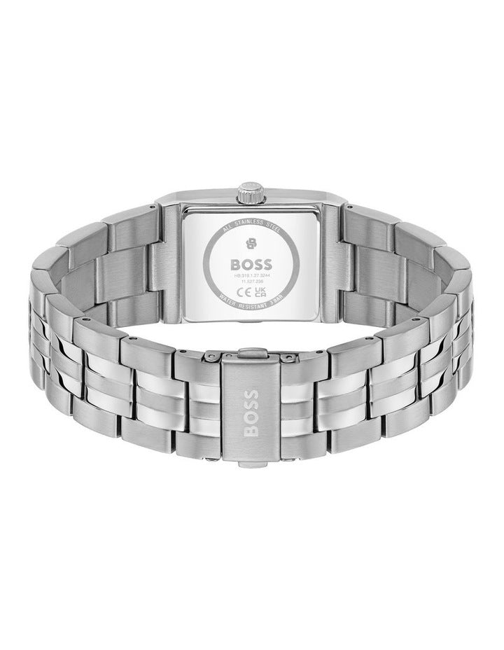Strivo Stainless Steel Dial Watch in Black