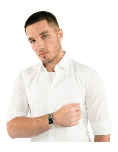Strivo Stainless Steel Dial Watch in Black