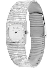 Sophisticated Square Stainless Steel Dial Watch in Silver