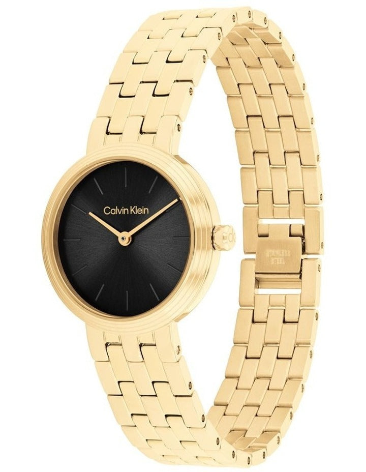 Forme Ionic Plated Thin Steel Dial Watch in Black
