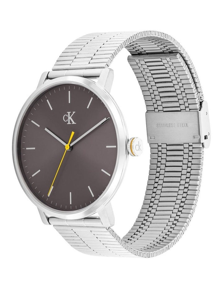 Real Stainless Steel Dial Watch in Dark Grey