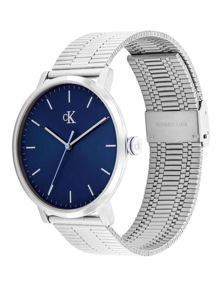 Real Stainless Steel Dial Watch in Blue