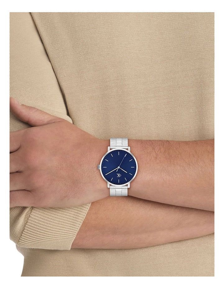 Real Stainless Steel Dial Watch in Blue