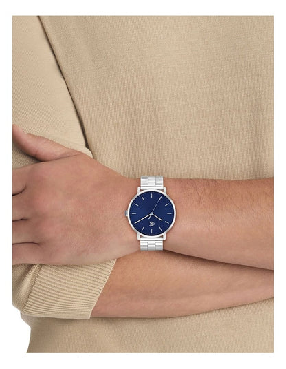 Real Stainless Steel Dial Watch in Blue