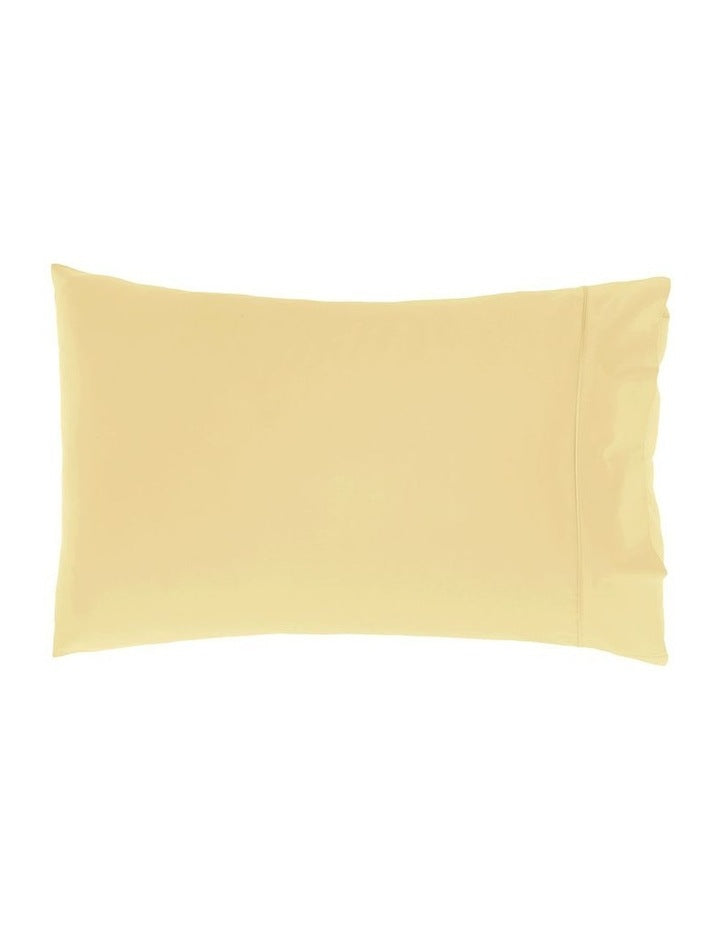 Augusta Cotton Sateen Standard Pillowcase 500TC in Daffodil