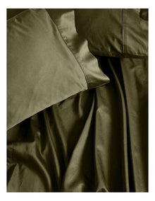 Augusta Cotton Sateen Standard Pillowcase 500TC in Olive