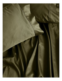 Augusta Cotton Sateen Standard Pillowcase 500TC in Olive