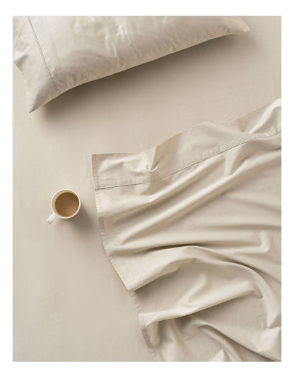 Augusta 500TC Cotton Sateen Fitted Sheet in Natural