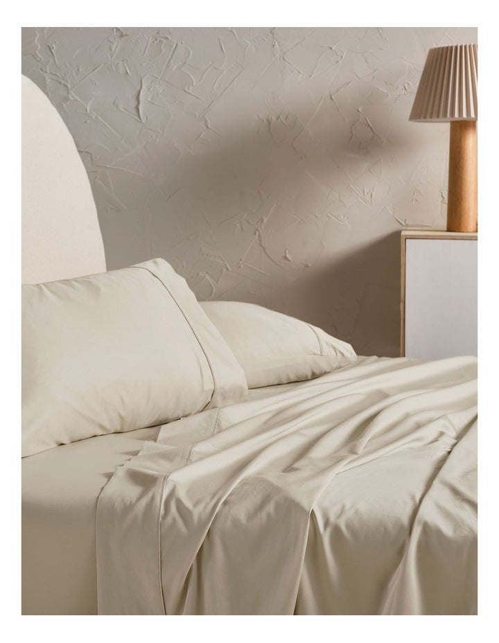 Augusta Cotton Sateen Standard Pillowcase 500TC in Natural