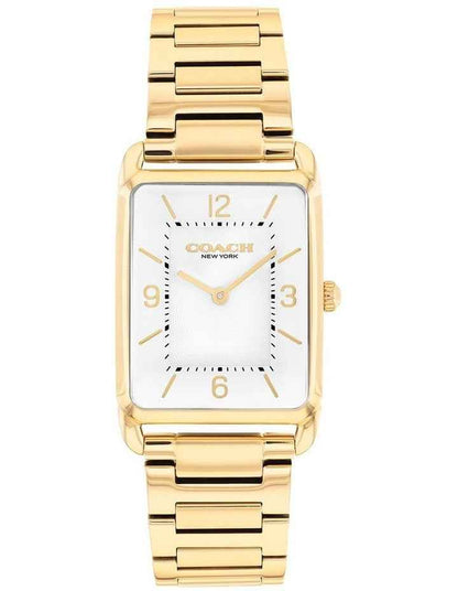 Elliot Ionic Plated Thin Steel Silver Dial Watch in White Gold