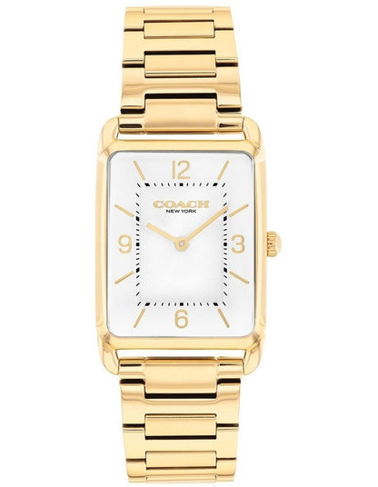 Elliot Ionic Plated Thin Steel Silver Dial Watch in White Gold
