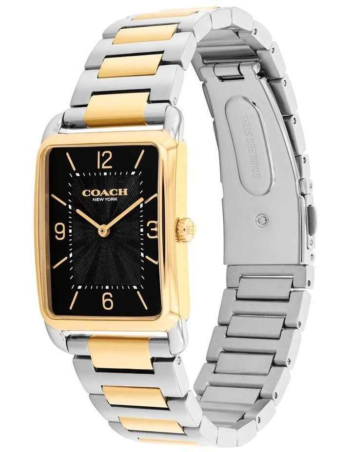 Elliot Stainless Steel & Ionic Plated Thin Steel Dial Watch in Black