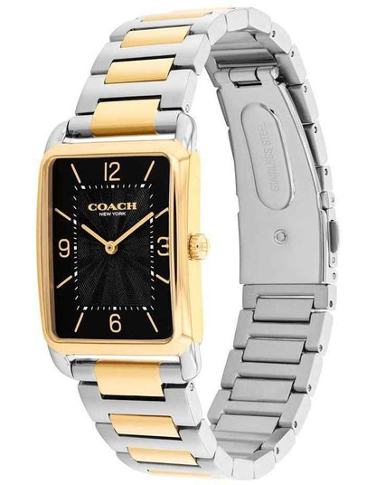 Elliot Stainless Steel & Ionic Plated Thin Steel Dial Watch in Black