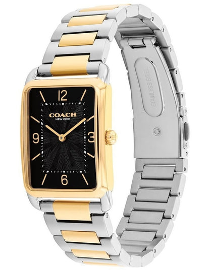 Elliot Stainless Steel & Ionic Plated Thin Steel Dial Watch in Black