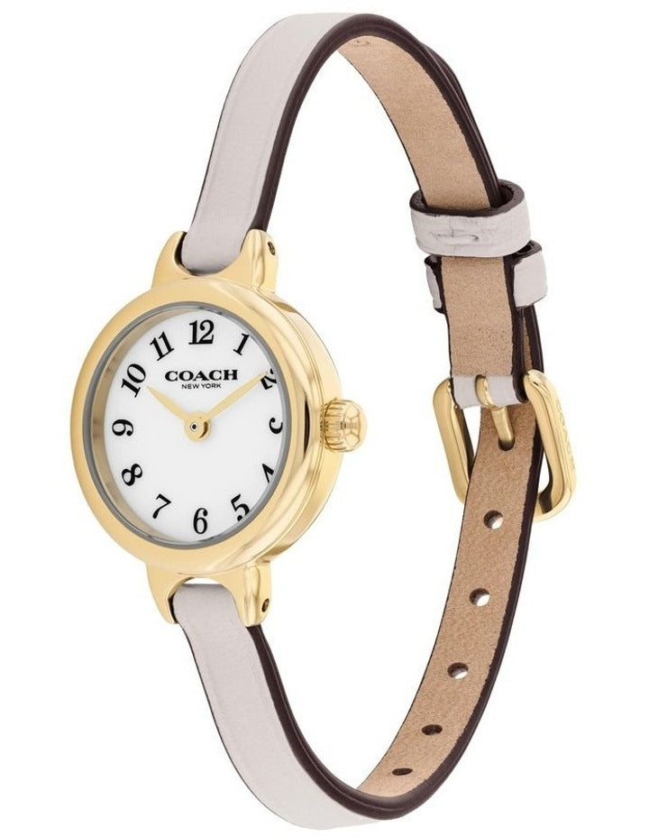 Iris Chalk Calfskin Dial Watch in Chalk