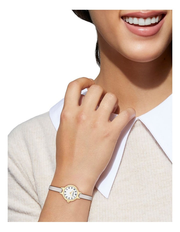 Iris Chalk Calfskin Dial Watch in Chalk