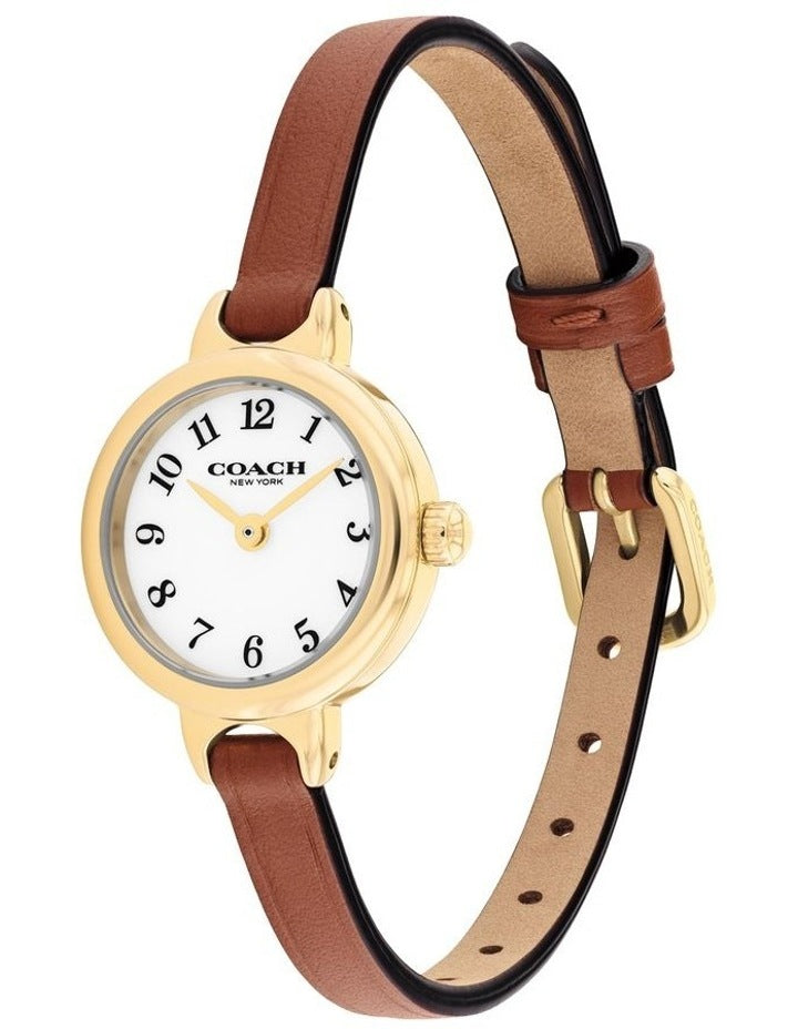 Iris Saddle Calfskin Dial Watch in White