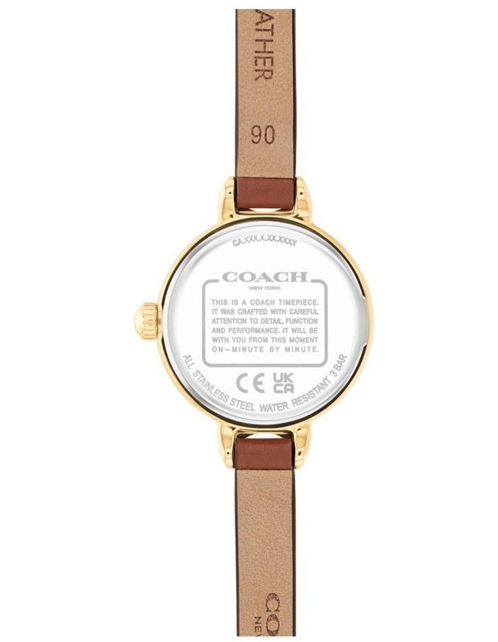 Iris Saddle Calfskin Dial Watch in White