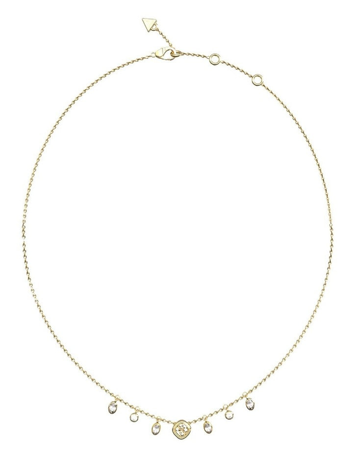 Crystals & 4G Necklace 16-18 in Gold