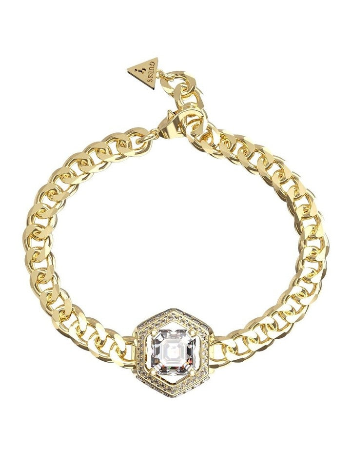 Octagon Stone Bracelet in Gold