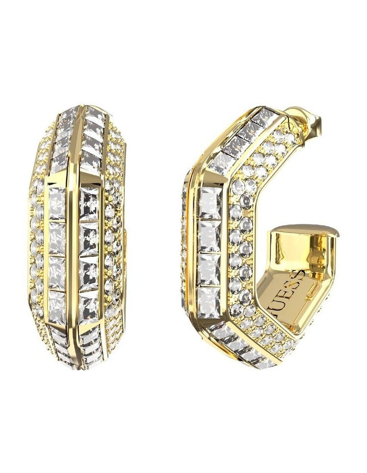 Octagon Hoops in Gold