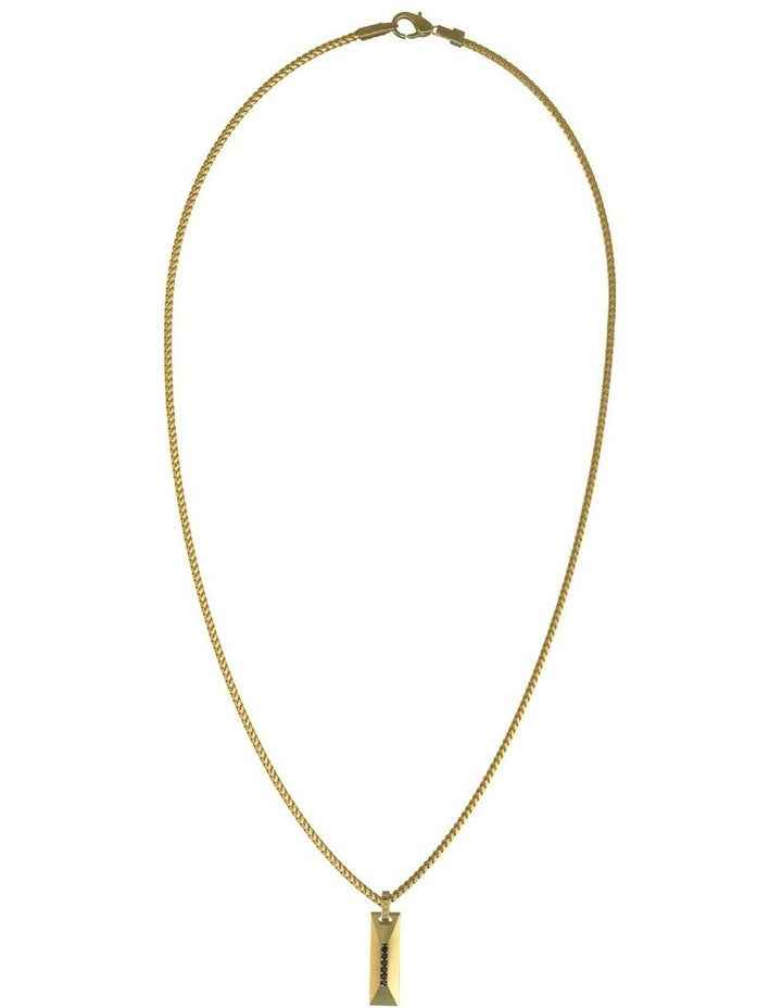Matte Crystals Tag Necklace in Gold-Tone