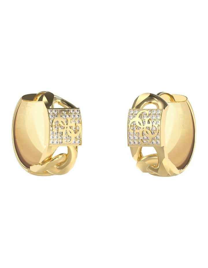 4G Pave Earrings in Gold-Tone