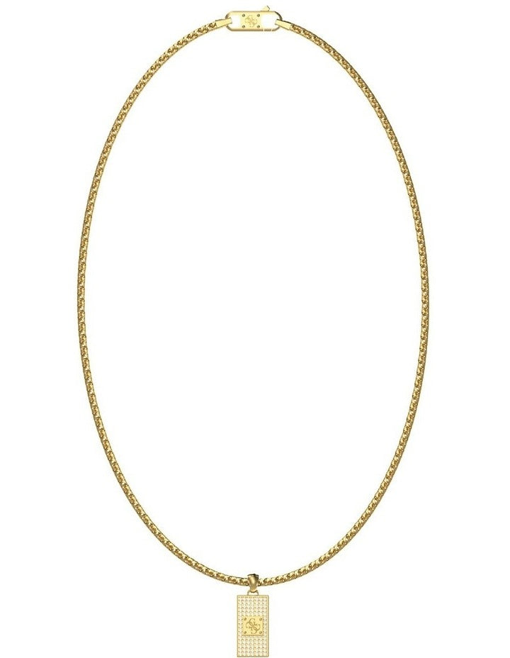 4G Pave Pendant Necklace in Gold-Tone