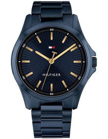 Bruce Ionic Plated Steel Dial Watch in Navy
