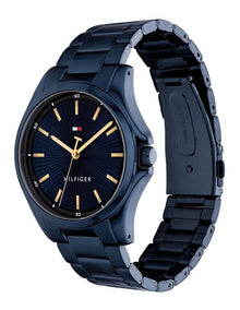 Bruce Ionic Plated Steel Dial Watch in Navy
