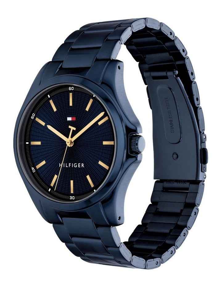 Bruce Ionic Plated Steel Dial Watch in Navy