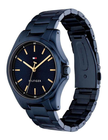 Bruce Ionic Plated Steel Dial Watch in Navy