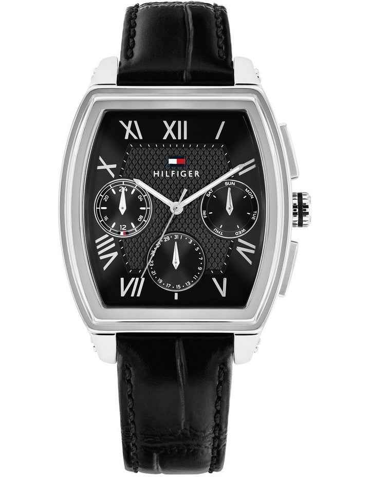 Oxford Leather Dial Watch in Black