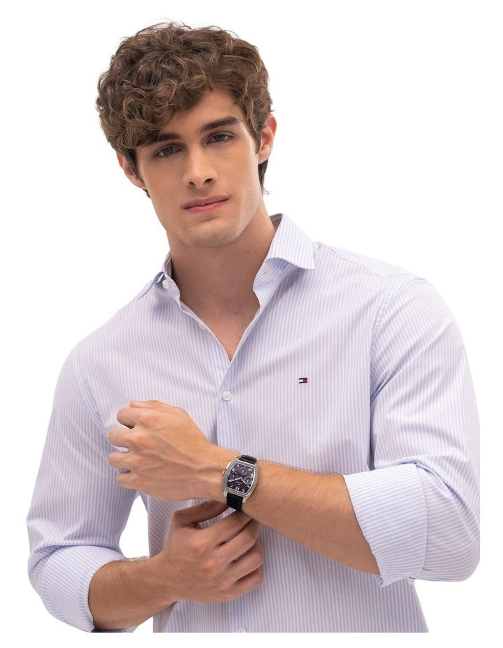 Oxford Leather Dial Watch in Black