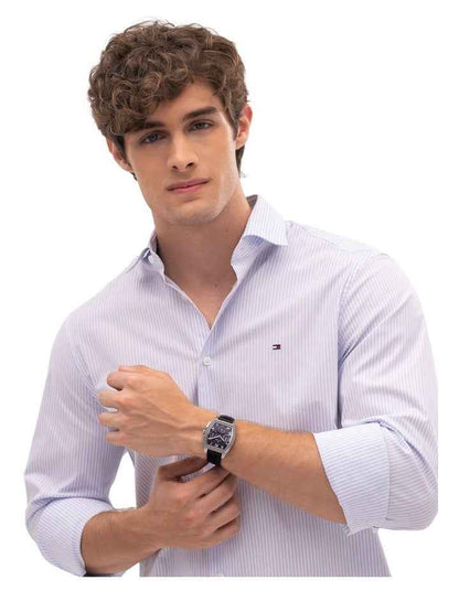 Oxford Leather Dial Watch in Black