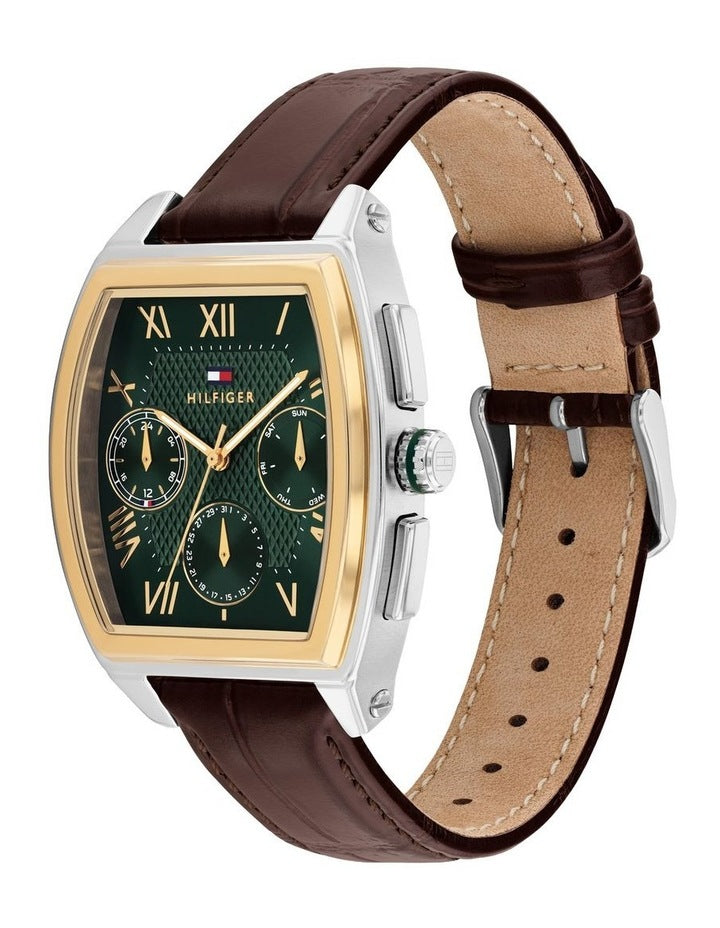 Oxford Leather Dial Watch in Green