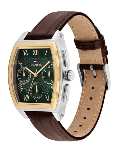 Oxford Leather Dial Watch in Green