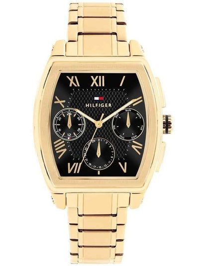 Oxford Ionic Plated Thin Steel Dial Watch in Black