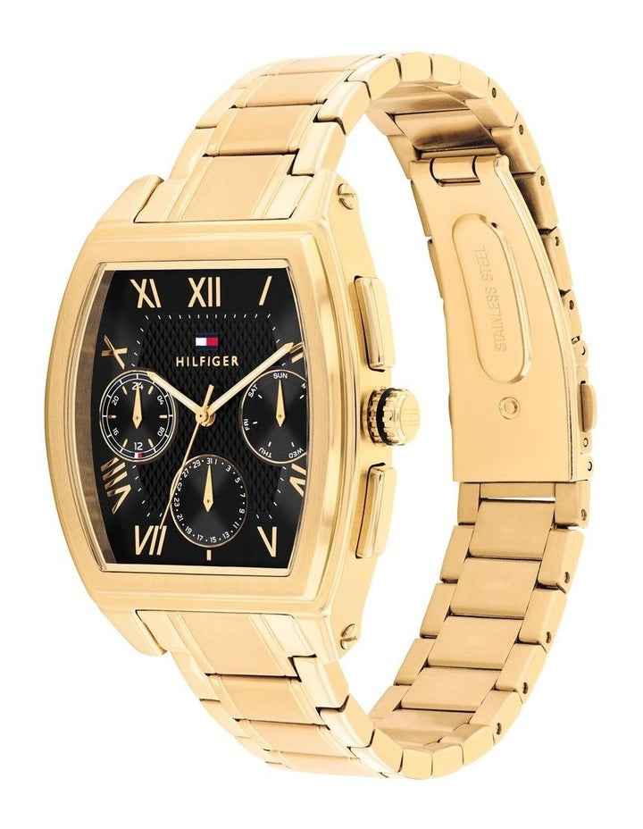 Oxford Ionic Plated Thin Steel Dial Watch in Black