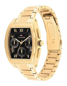 Oxford Ionic Plated Thin Steel Dial Watch in Black