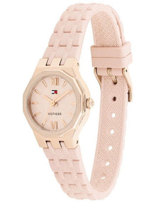 Mackenzie Blush Silicone Dial Watch in Carnation Gold